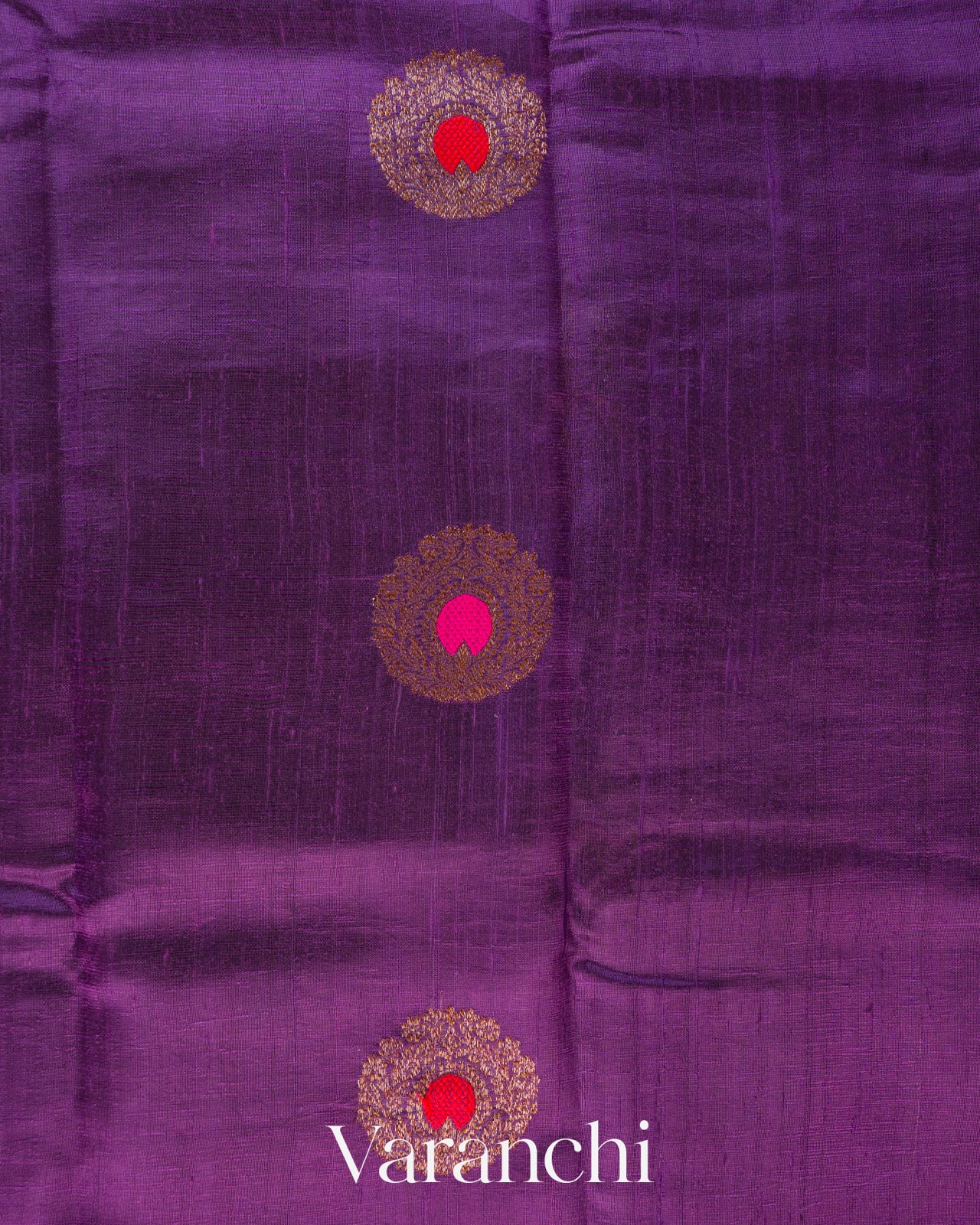 Purple Borderless Pure Raw Silk Handloom Saree