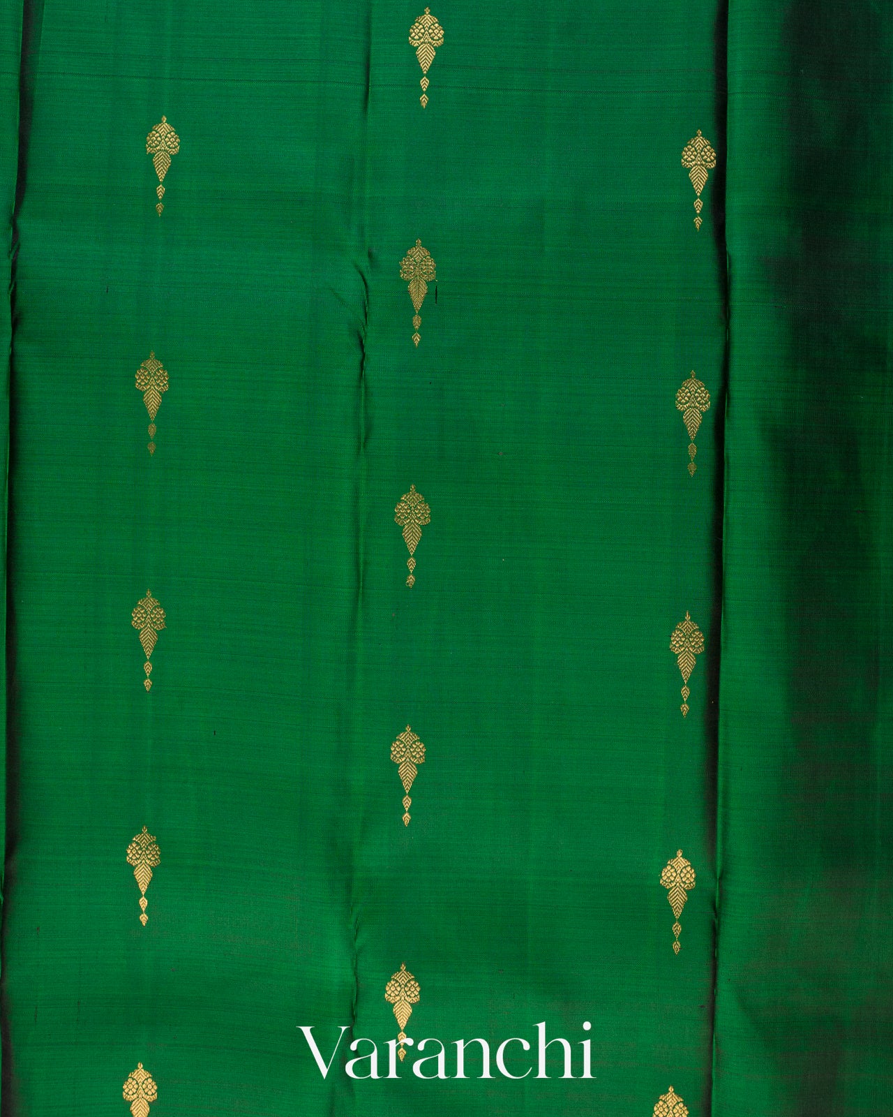 Bottle Green Pure Kanchipuram Silk Handloom Saree