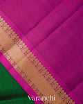 Bottle Green Pure Kanchipuram Silk Handloom Saree
