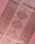 Blush Pink Pure Chanderi Silk Cotton Handloom Saree
