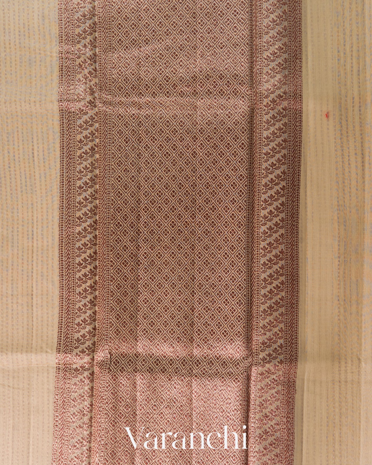 Cream Pure Chanderi Silk Cotton Handloom Saree