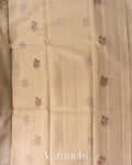 Cream Pure Chanderi Silk Cotton Handloom Saree