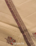 Cream Pure Chanderi Silk Cotton Handloom Saree