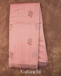 Baby Pink Pure Chanderi Silk Cotton Handloom Saree