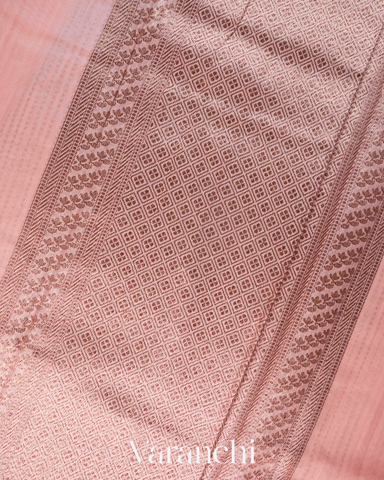 Baby Pink Pure Chanderi Silk Cotton Handloom Saree