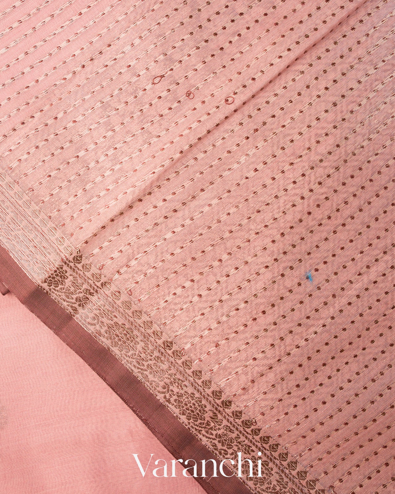 Baby Pink Pure Chanderi Silk Cotton Handloom Saree