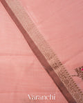 Baby Pink Pure Chanderi Silk Cotton Handloom Saree