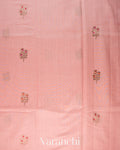 Baby Pink Pure Chanderi Silk Cotton Handloom Saree