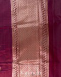 Wine Red Pure Chanderi Silk Cotton Handloom Saree