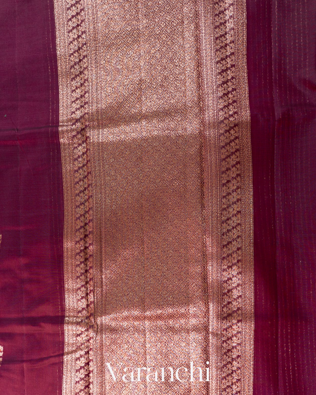Wine Red Pure Chanderi Silk Cotton Handloom Saree