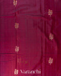 Wine Red Pure Chanderi Silk Cotton Handloom Saree