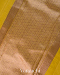 Olive Yellow Pure Chanderi Silk Cotton Handloom Saree