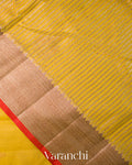 Olive Yellow Pure Chanderi Silk Cotton Handloom Saree