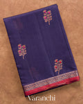 Navy Blue Pure Chanderi Silk Cotton Handloom Saree