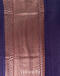 Navy Blue Pure Chanderi Silk Cotton Handloom Saree