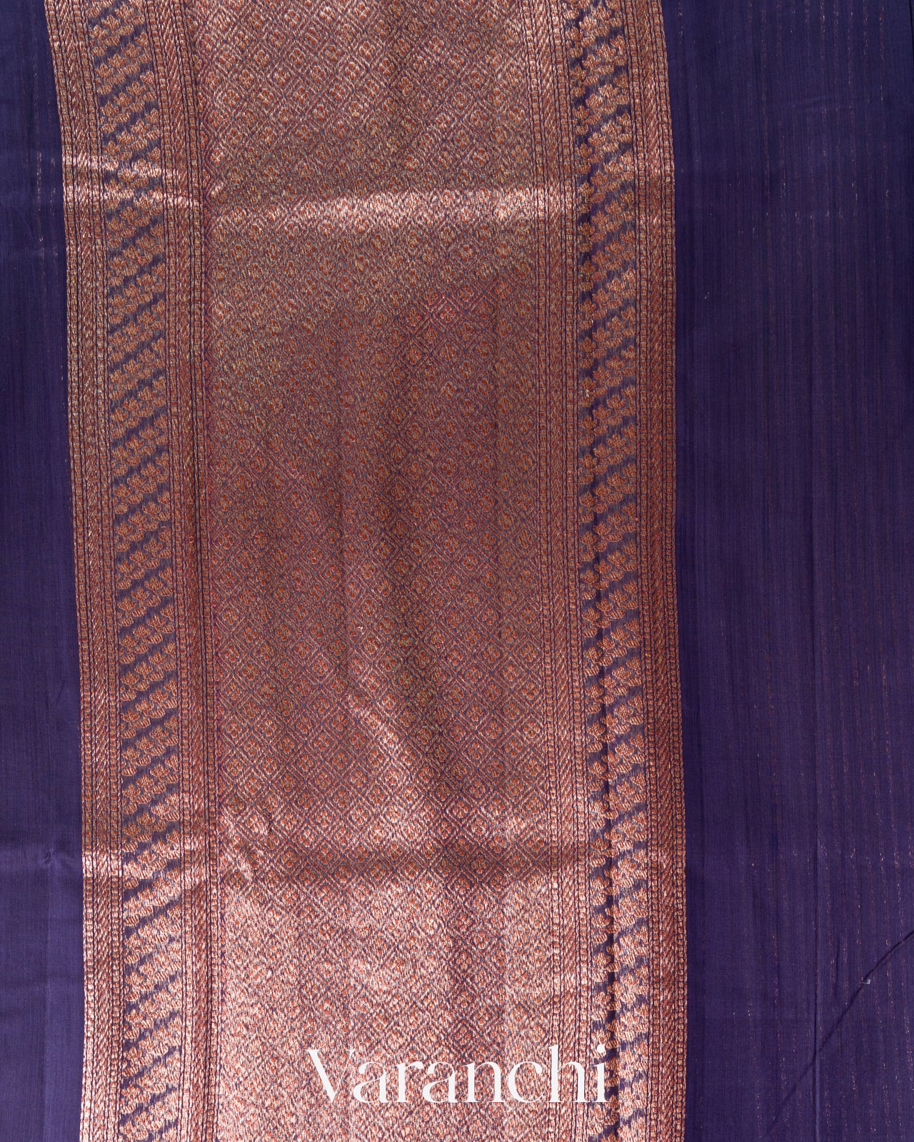 Navy Blue Pure Chanderi Silk Cotton Handloom Saree