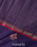 Navy Blue Pure Chanderi Silk Cotton Handloom Saree