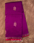 Purple Pure Chanderi Silk Cotton Handloom Saree