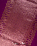 Purple Pure Chanderi Silk Cotton Handloom Saree