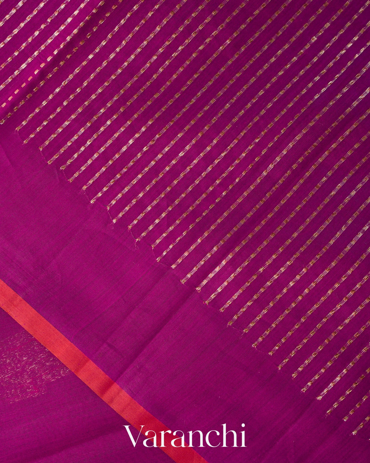 Purple Pure Chanderi Silk Cotton Handloom Saree