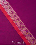 Purple Pure Chanderi Silk Cotton Handloom Saree