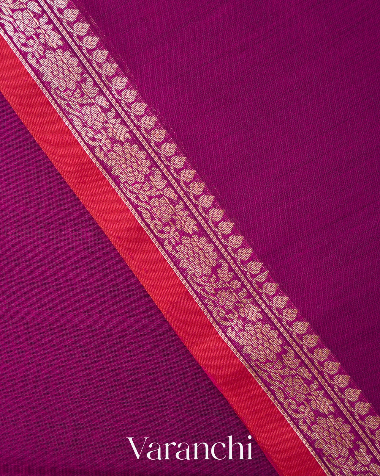 Purple Pure Chanderi Silk Cotton Handloom Saree