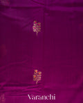 Purple Pure Chanderi Silk Cotton Handloom Saree