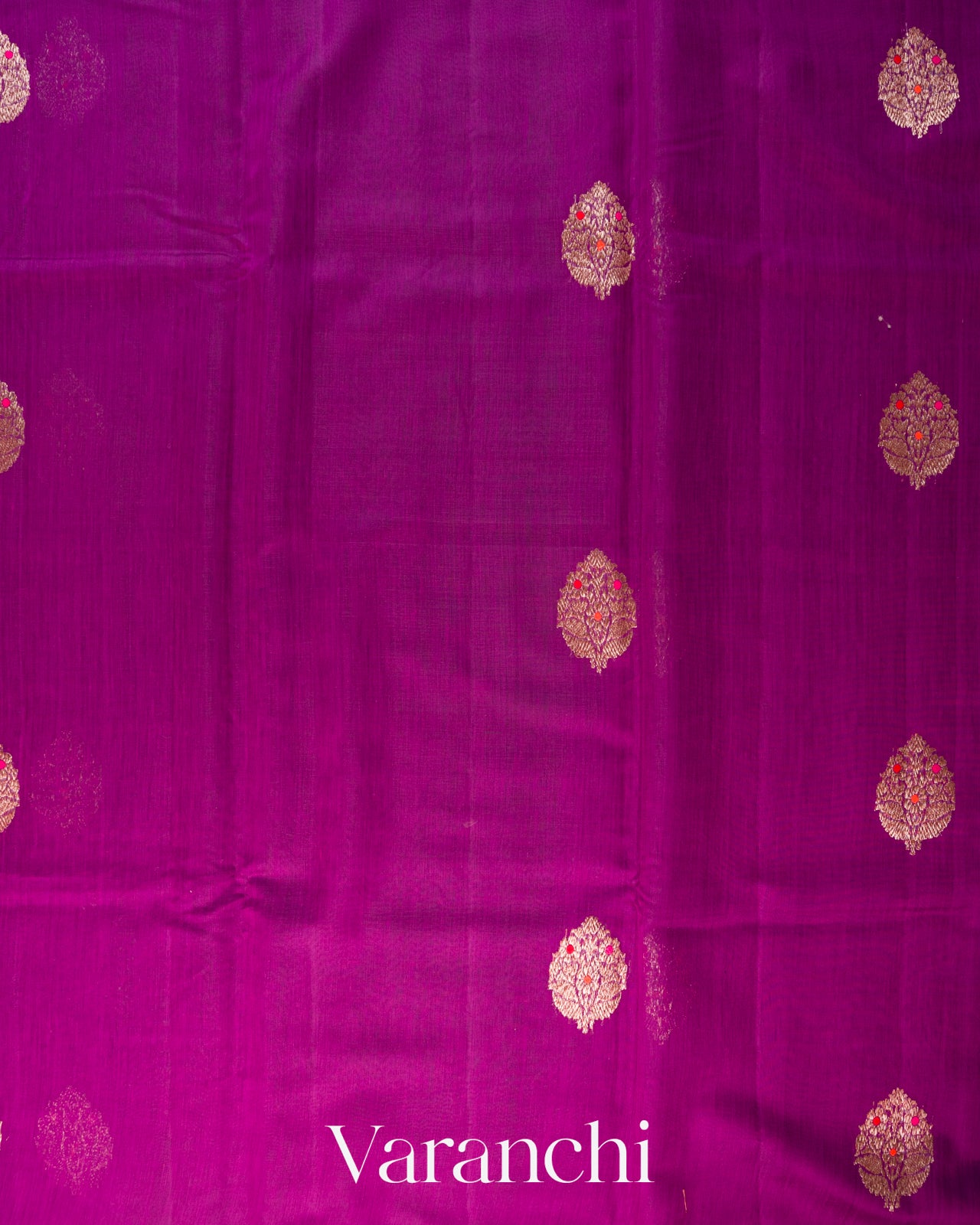 Magenta Pure Chanderi Silk Cotton Handloom Saree