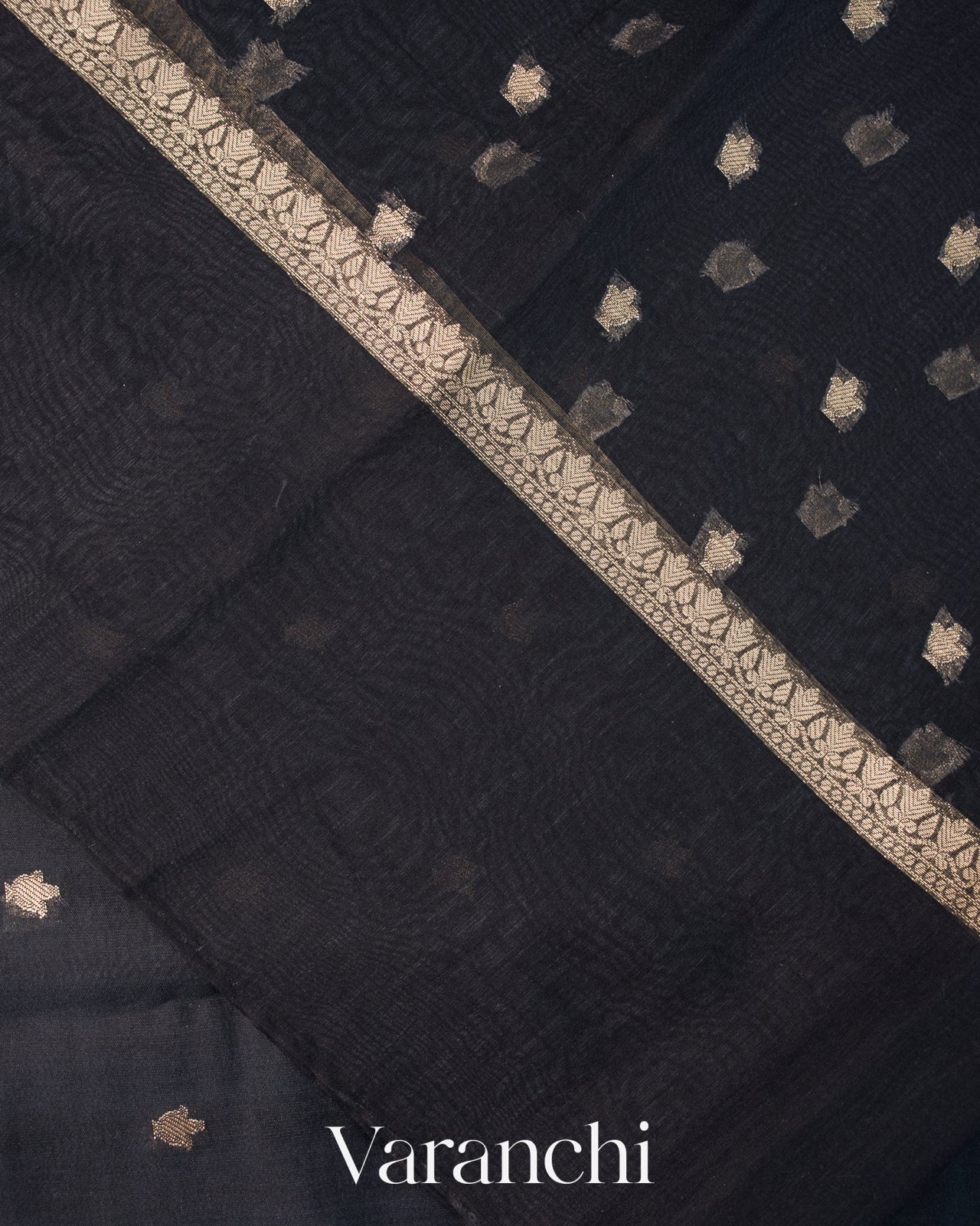 Black Pichwai Digital Printed Pure Chiniya Silk Saree