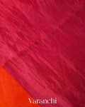 Rust Orange Pure Chiniya Silk Saree
