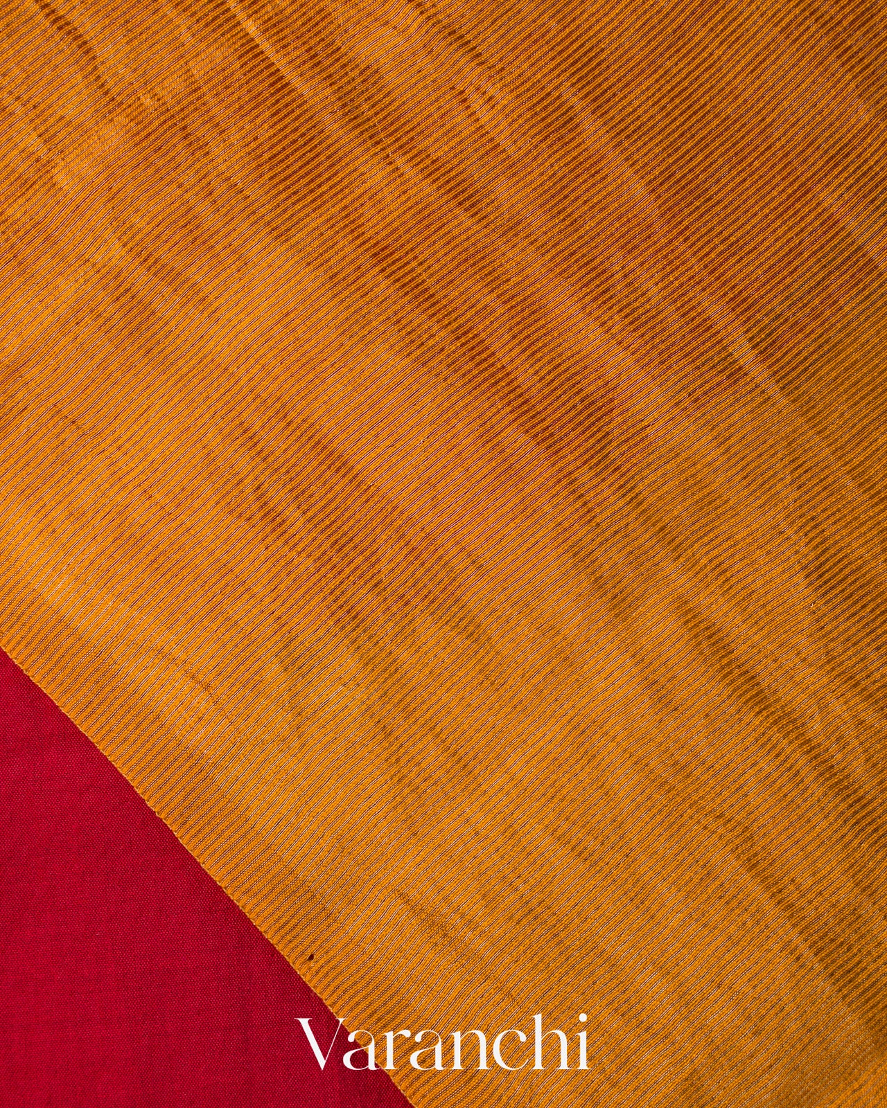 Crimson Red Pure Chiniya Silk Saree