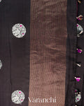 Black Pure Chiniya Silk Saree