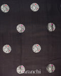 Black Pure Chiniya Silk Saree