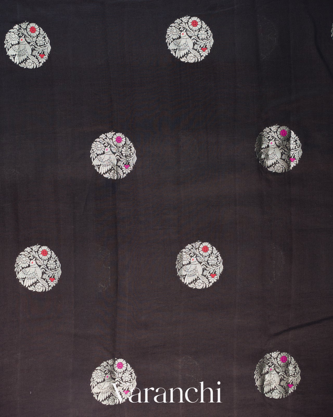 Black Pure Chiniya Silk Saree