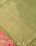 Peach Pure Chiniya Silk Saree
