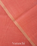 Peach Pure Chiniya Silk Saree