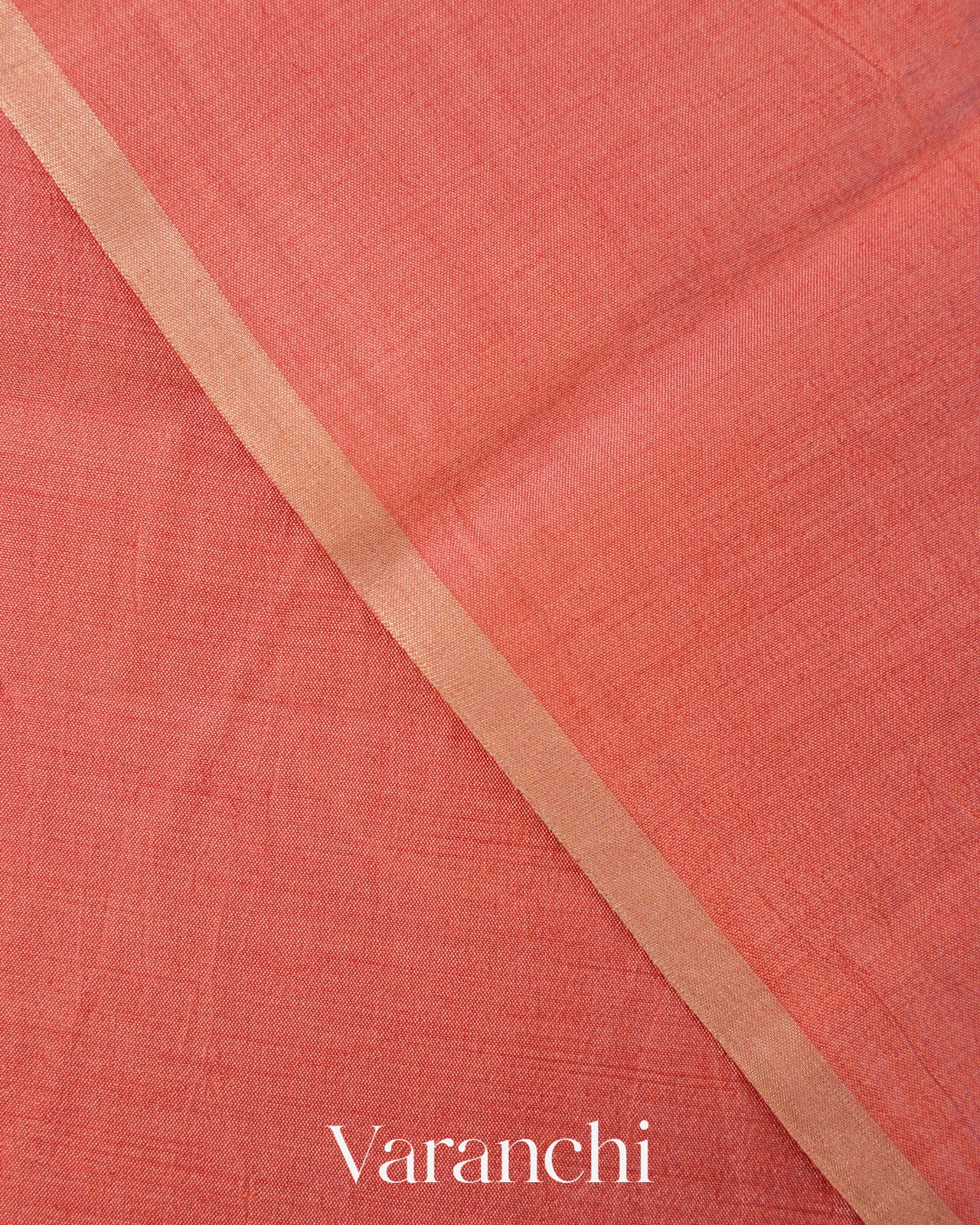 Peach Pure Chiniya Silk Saree