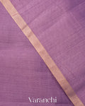 Lavender Pure Chiniya Silk Saree