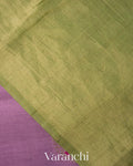 Lavender Pure Chiniya Silk Saree