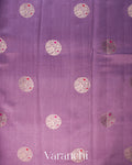 Lavender Pure Chiniya Silk Saree