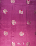 Lotus Pink Pure Chiniya Silk Saree