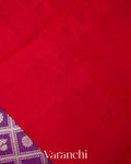 Purple Checkered Brocade Pure Chiniya Silk Saree