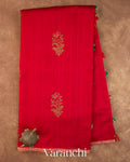 Chilly Red Pure Raw Silk Handloom Saree