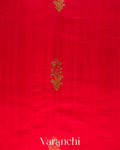 Chilly Red Pure Raw Silk Handloom Saree
