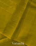 Mehendi Green Checkered Pure Kora Silk Saree