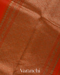 Tangerine Orange Pure Kora Silk Handloom Saree