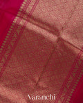 Rani Pink Pure Kora Silk Handloom Saree
