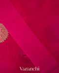Rani Pink Pure Kora Silk Handloom Saree