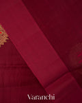 Maroon Embroidered Butta Pure Kora Silk Handloom Saree
