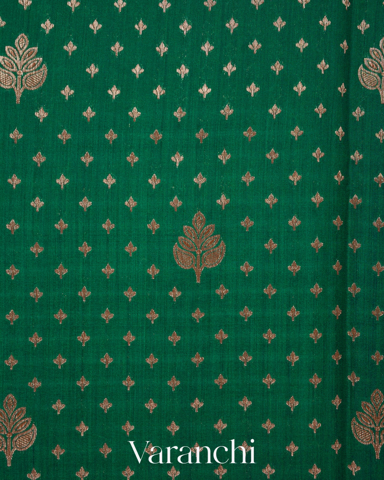 Bottle Green Pure Chiniya Silk Saree